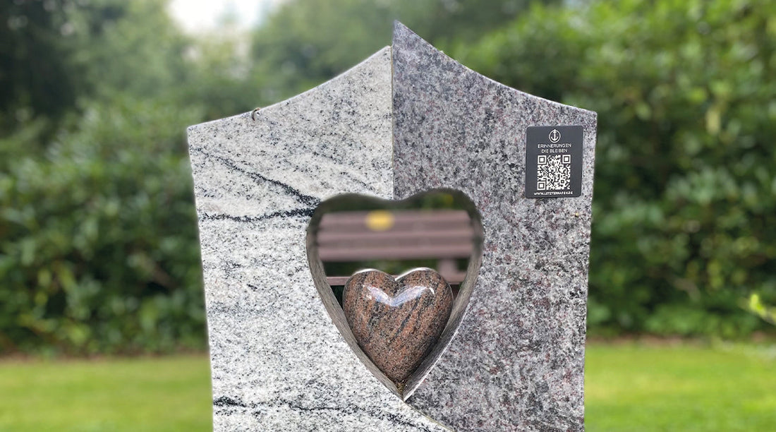 QR-Code am Grabstein